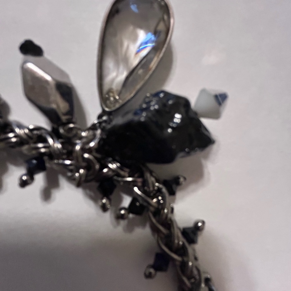 Swarovski Silver and Dark Bracelet